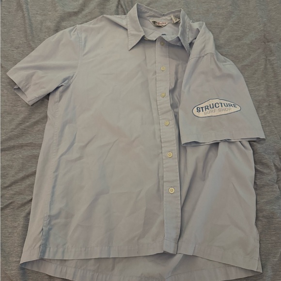Structure Light Blue Casual Button Down Shirt - Picture 1 of 3